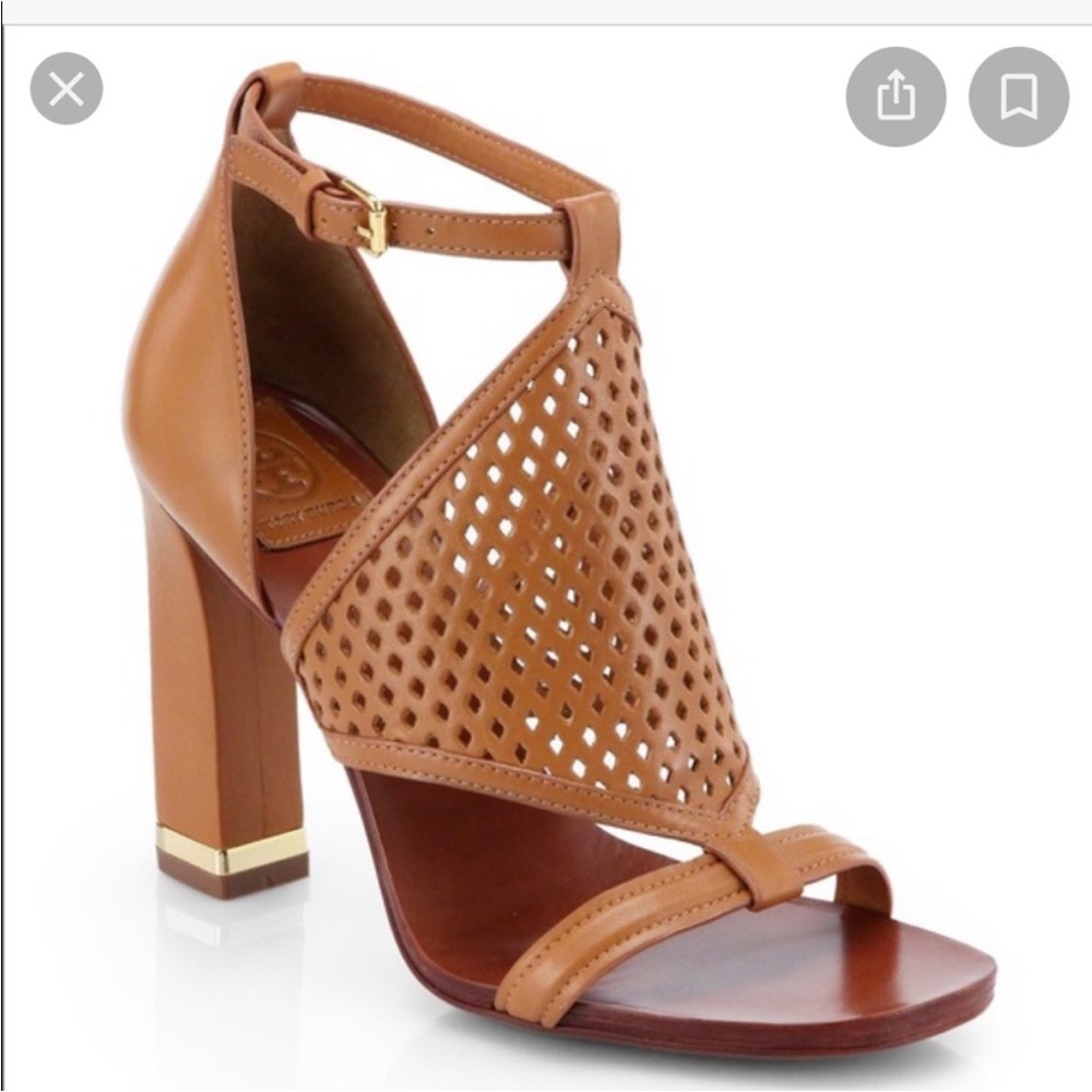Tory Burch Brown Doris Heel Sandals
